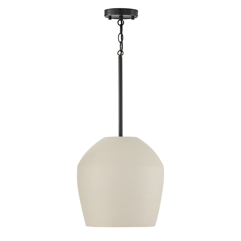 Capital Lighting Della 1 Light 13" Pendant, Terracotta Ivory