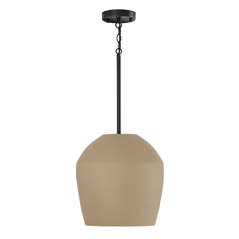 Capital Lighting Della 1 Light 13" Pendant, Terracotta Sand