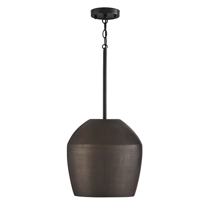 Capital Lighting Della 1 Light 13" Pendant, Terracotta Umber