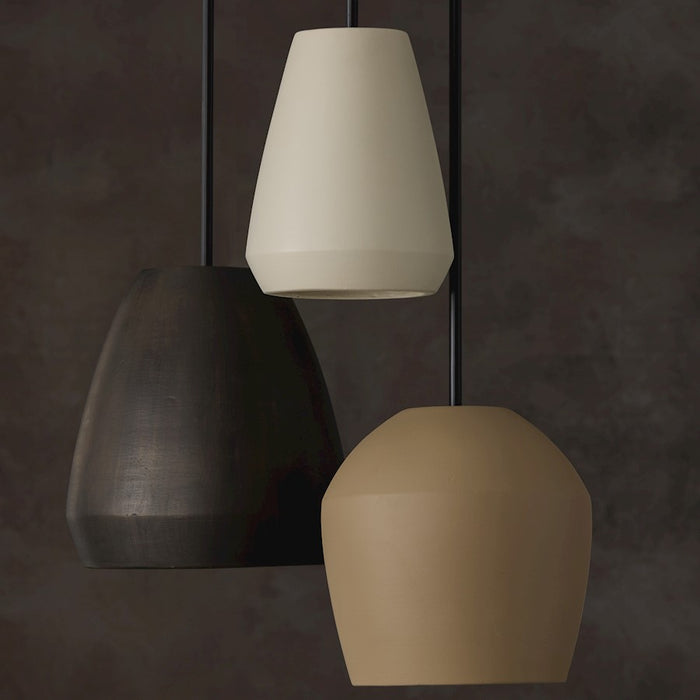 Capital Lighting Della 1 Light 10" Pendant, Terracotta Ivory