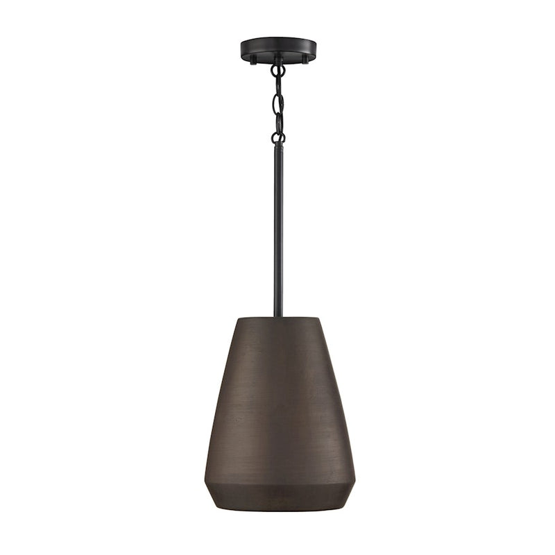 Capital Lighting Della 1 Light 10" Pendant, Terracotta Umber