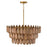 Capital Lighting Ravi 4 Light 25" Pendant, Light Wood/Patinaed Brass