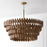 Capital Lighting Ravi 6 Light Pendant, Light Wood and Patinaed Brass