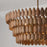 Capital Lighting Ravi 6 Light Pendant, Light Wood and Patinaed Brass