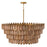Capital Lighting Ravi 6 Light Pendant, Light Wood and Patinaed Brass