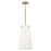 Capital Lighting Averitt 1 Light Pendant, Aged Brass/Soft White Glass - 355211AD