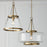 Capital Lighting Landon 1 Light 20" Pendant, Brass/Organic Hammered