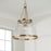 Capital Lighting Landon 1 Light 15" Pendant, Brass/Organic Hammered