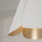 Capital Lighting Maeve 4Lt 27" Pendant, Brass/White/Painted Brass
