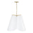 Capital Lighting Maeve 4Lt 27" Pendant, Brass/White/Painted Brass