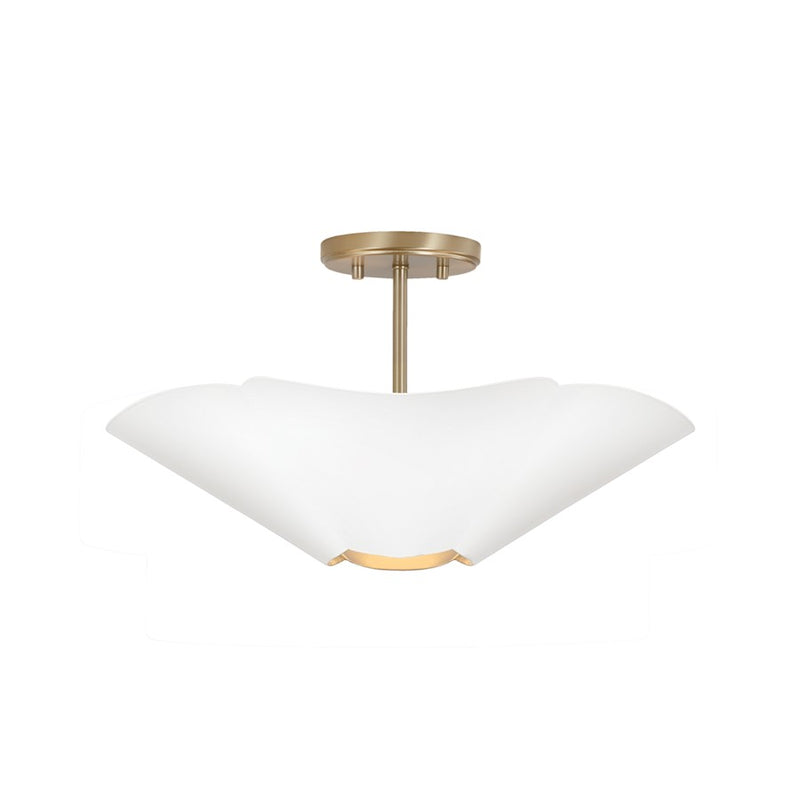 Capital Lighting Maeve 4Lt 19" Pendant, Brass/White/Painted Brass