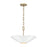 Capital Lighting Maeve 4Lt 19" Pendant, Brass/White/Painted Brass