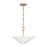 Capital Lighting Maeve 4Lt 19" Pendant, Brass/White/Painted Brass