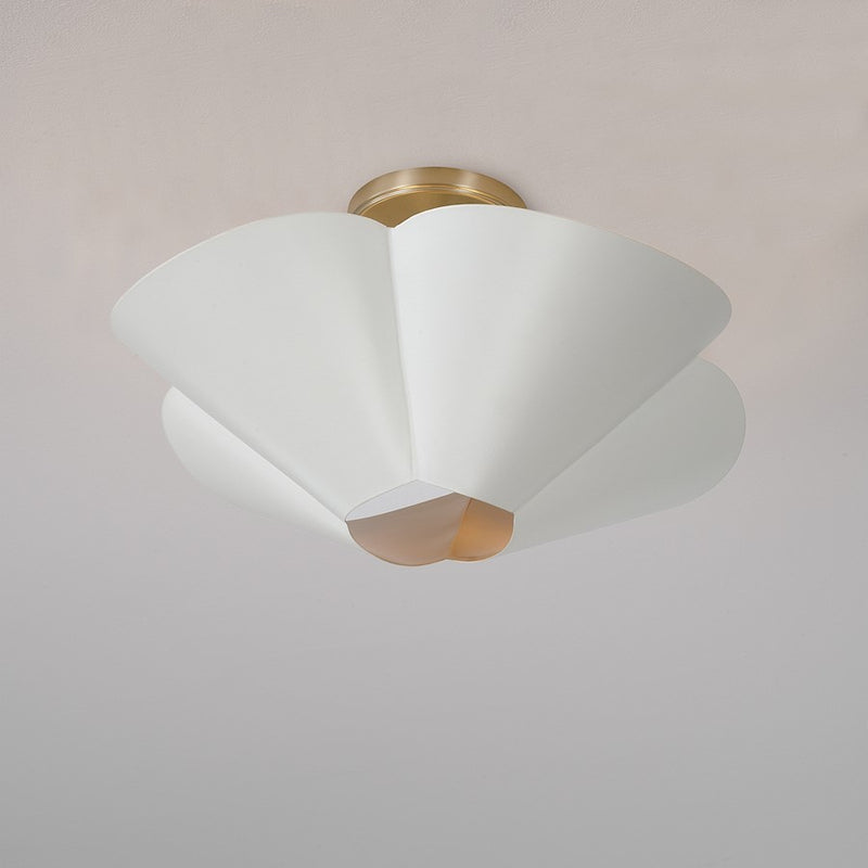 Capital Lighting Maeve 4Lt 19" Pendant, Brass/White/Painted Brass