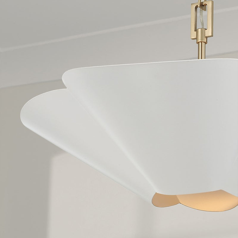 Capital Lighting Maeve 4Lt 23" Pendant, Brass/White/Painted Brass