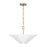 Capital Lighting Maeve 4Lt 23" Pendant, Brass/White/Painted Brass
