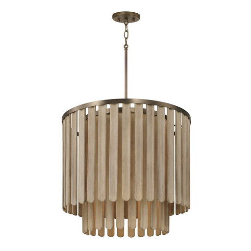 Capital Lighting Jada 5 Light Pendant, Dark Brass - 355651DR