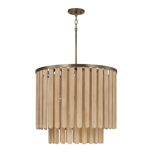 Capital Lighting Jada 5 Light Pendant, Dark Brass