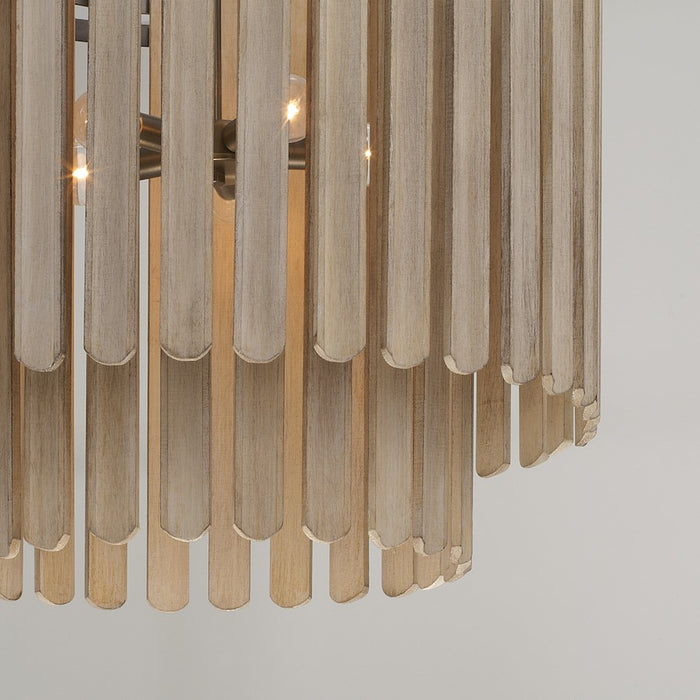 Capital Lighting Jada 5 Light Pendant, Dark Brass