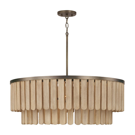 Capital Lighting Jada 6 Light Pendant, Dark Brass