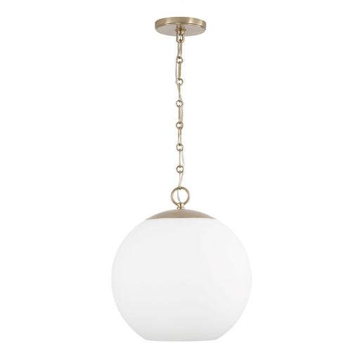 Capital Lighting Cleo 1 Light Pendant, Matte Brass/Soft White - 355812MA-552