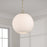 Capital Lighting Cleo 1 Light Pendant, Matte Brass/Soft White