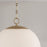 Capital Lighting Cleo 1 Light Pendant, Matte Brass/Soft White