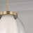 Capital Lighting Joss 1 Light Pendant, Brass/Layered White/Clear