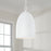 Capital Lighting Mallory 1 Light Pendant, Ceramic White