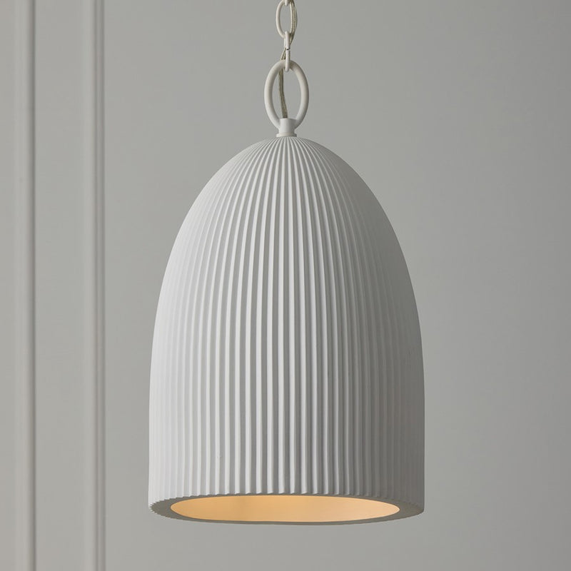 Capital Lighting Mallory 1 Light Pendant, Ceramic White