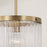 Capital Lighting Vaughn 1 Light Pendant, Aged Brass/Beveled Fluted