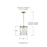 Capital Lighting Vaughn 1 Light Pendant, Aged Brass/Beveled Fluted