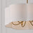 Capital Lighting Sabine 6 Light Pendant, Brass/White Fabric Shade