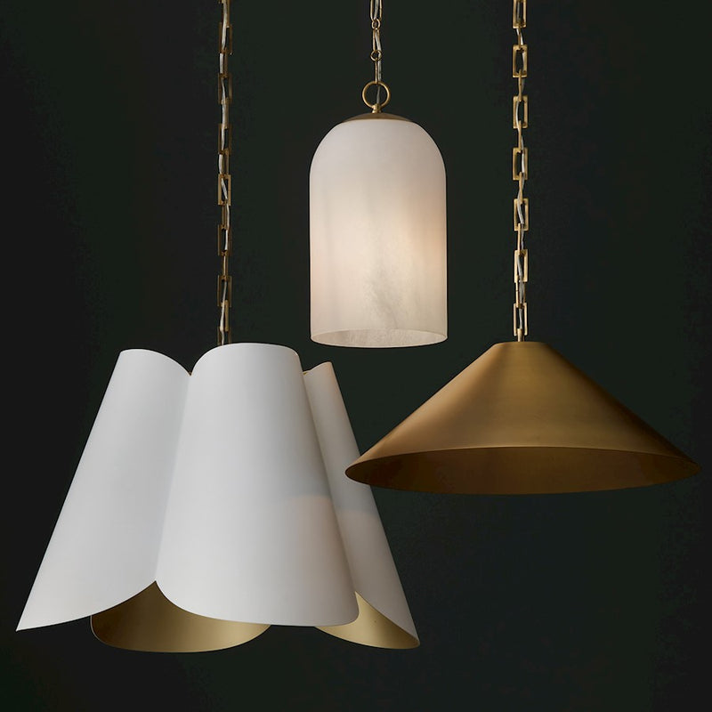 Capital Lighting Avery 1Lt 22" Pendant, Brass/Brass Metal/Brass