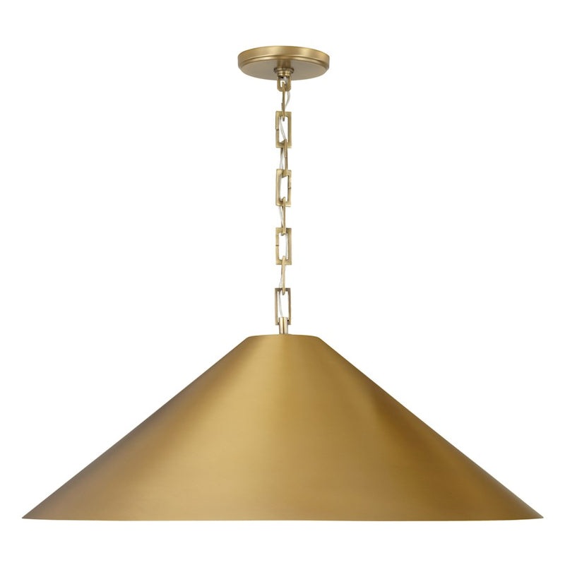 Capital Lighting Avery 1Lt 28" Pendant, Brass/Brass Metal/Brass