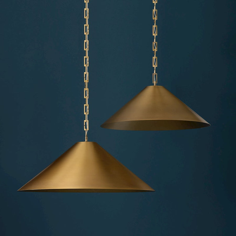 Capital Lighting Avery 1Lt 28" Pendant, Brass/Brass Metal/Brass