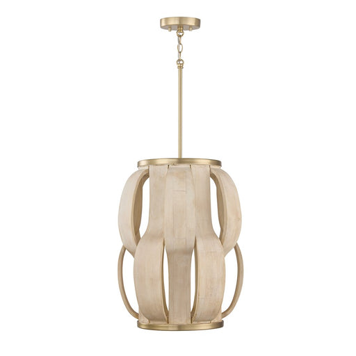 Capital Lighting Willa 1 Light Pendant, Matte Brass - 357511MA