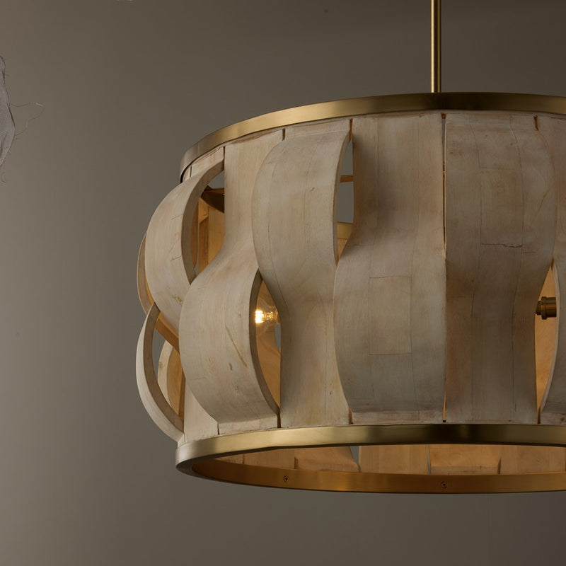 Capital Lighting Willa 4 Light Pendant, Matte Brass