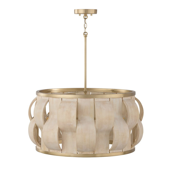 Capital Lighting Willa 4 Light Pendant, Matte Brass