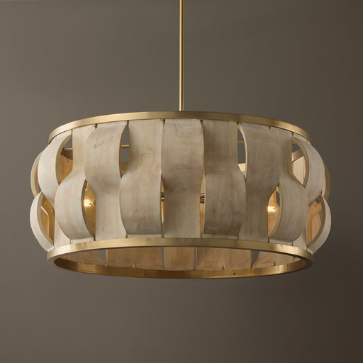 Capital Lighting Willa 6 Light Pendant, Matte Brass