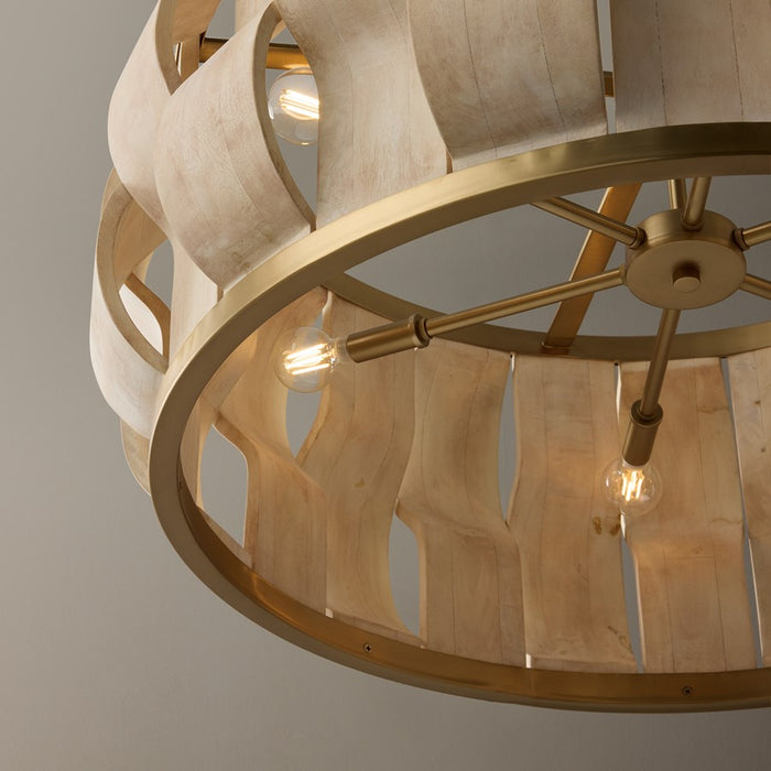 Capital Lighting Willa 6 Light Pendant, Matte Brass