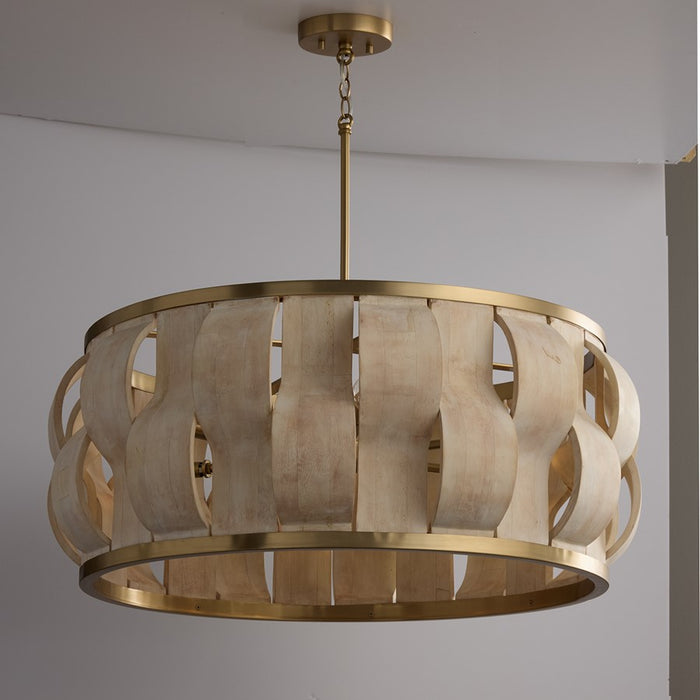 Capital Lighting Willa 6 Light Pendant, Matte Brass