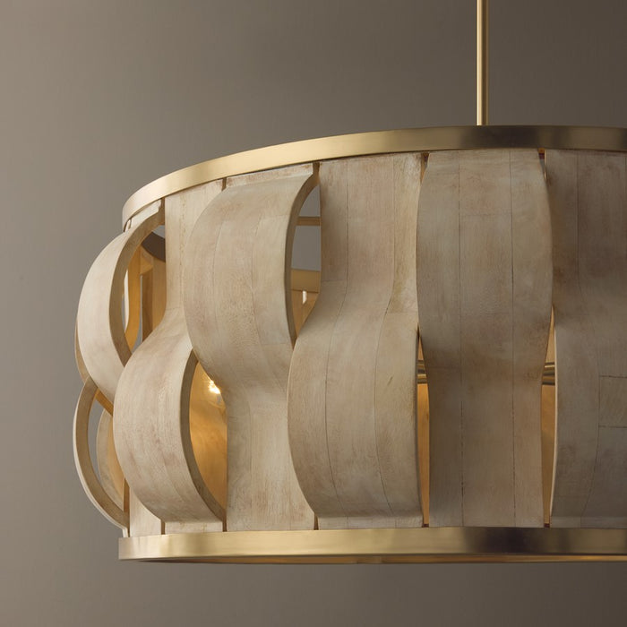 Capital Lighting Willa 6 Light Pendant, Matte Brass