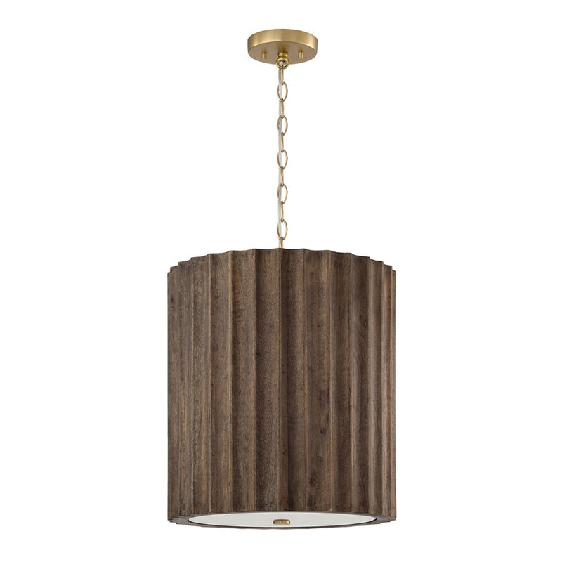 Capital Lighting Cody 3 Light Pendant, Matte Brass
