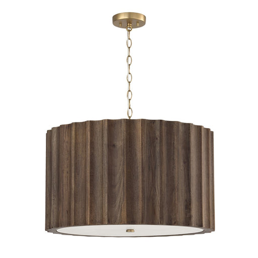 Capital Lighting Cody 4 Light Pendant, Matte Brass - 357641MA