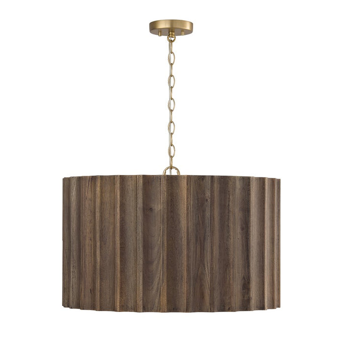 Capital Lighting Cody 4 Light Pendant, Matte Brass