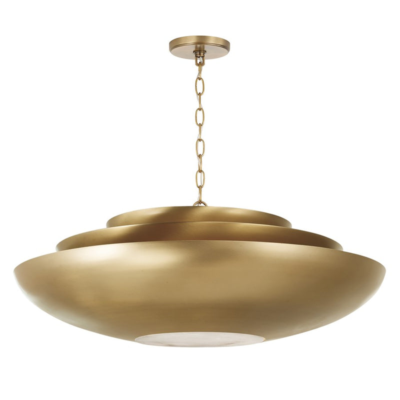 Capital Lighting Gia 4 Light Pendant, Aged Brass