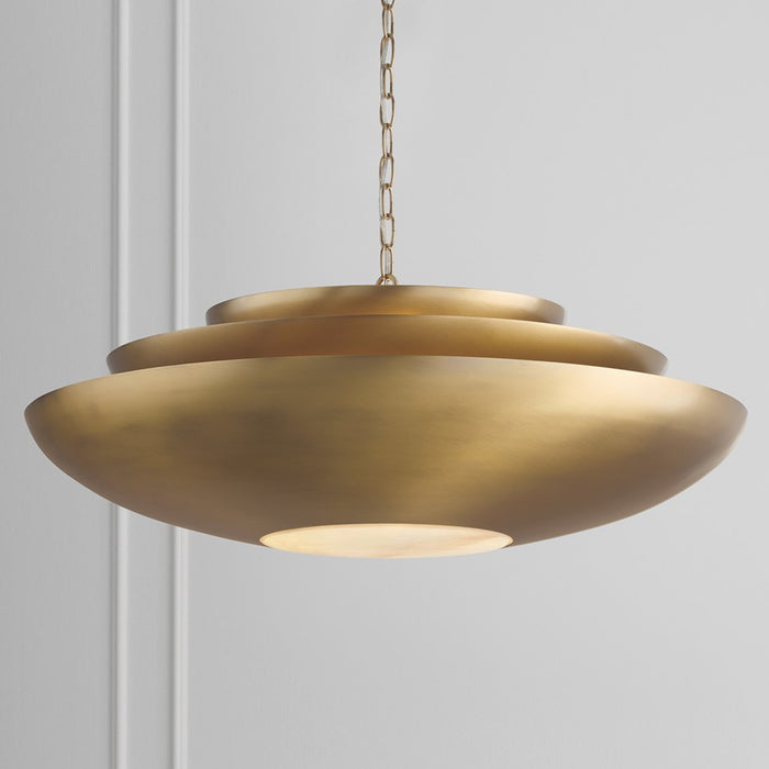 Capital Lighting Gia 4 Light Pendant, Aged Brass