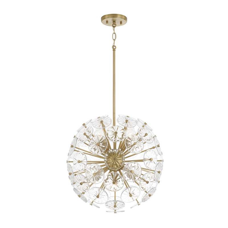 Capital Lighting Emelie 8 Light Pendant, Matte Brass