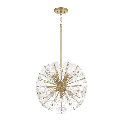 Capital Lighting Emelie 8 Light Pendant, Matte Brass - 357881MA